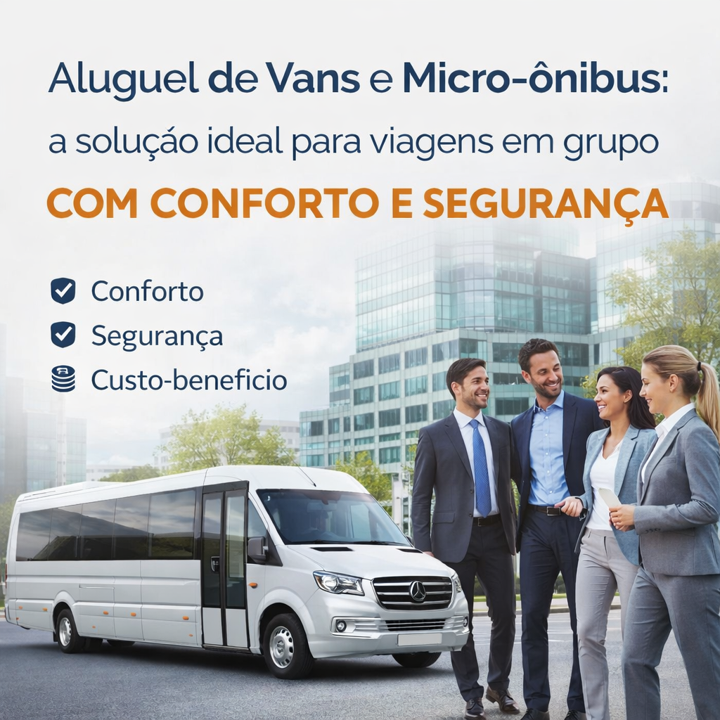 Aluguel de Vans e Micro-ônibus a solução ideal para viagens em grupo com conforto e segurança