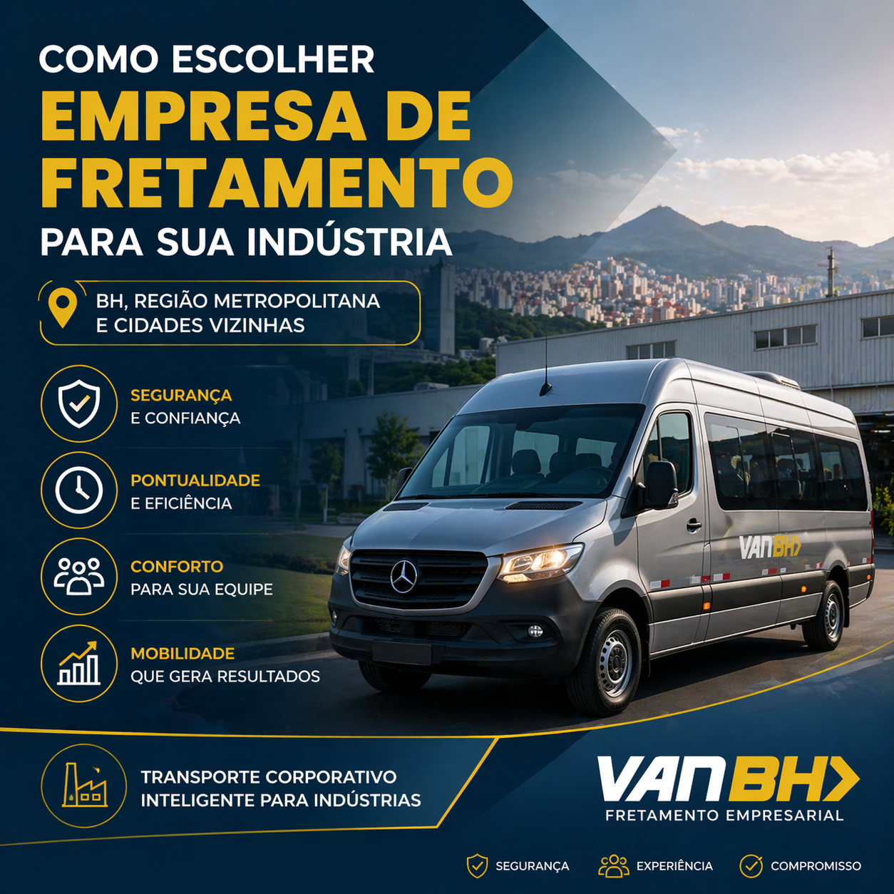 Como escolher empresa de fretamento para sua indústria em BH, região metropolitana e cidades vizinhas