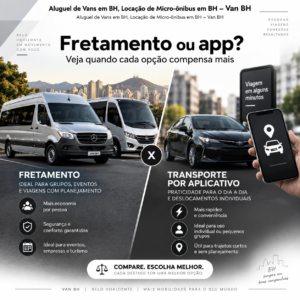 Fretamento ou transporte por aplicativo qual compensa Veja quando cada opção vale mais a pena